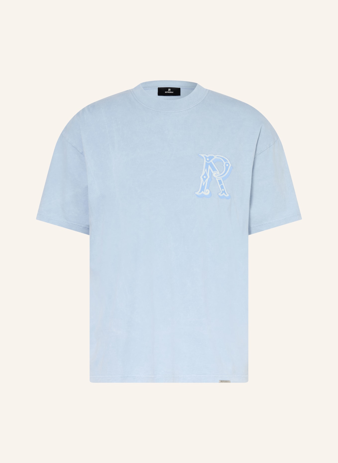 REPRESENT T-Shirt: HELLBLAU / WEISS