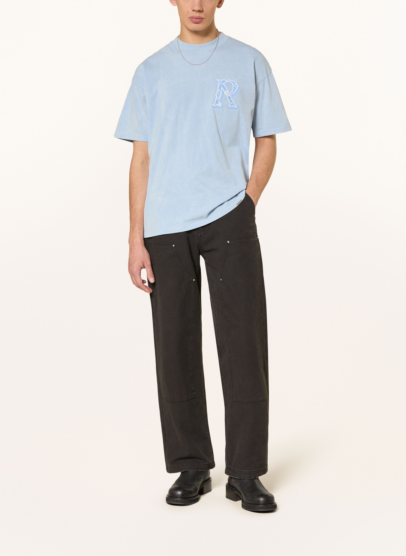 REPRESENT T-Shirt: HELLBLAU / WEISS