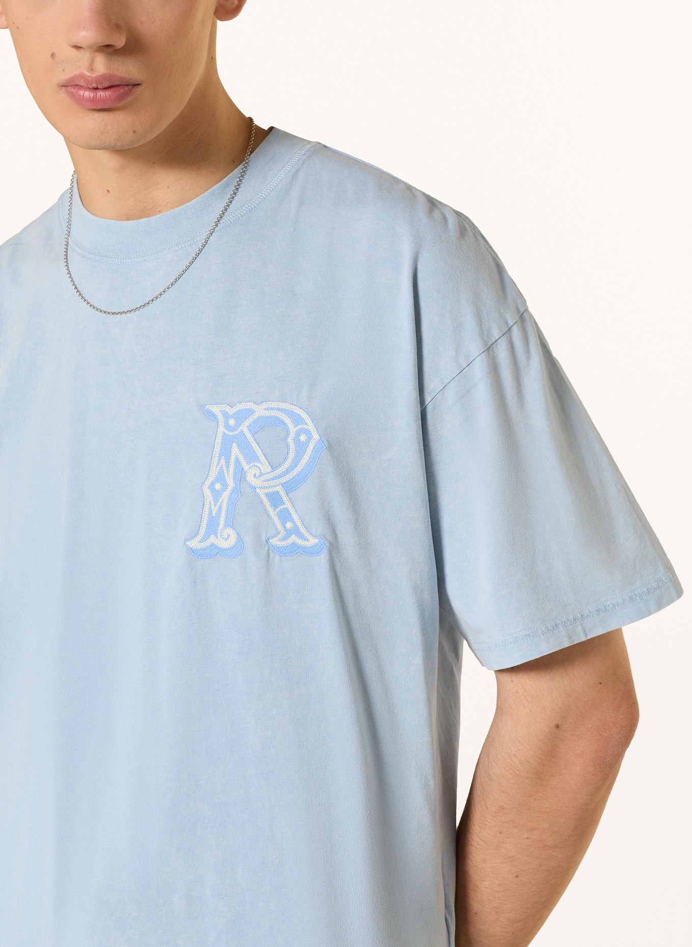 REPRESENT T-Shirt: HELLBLAU / WEISS