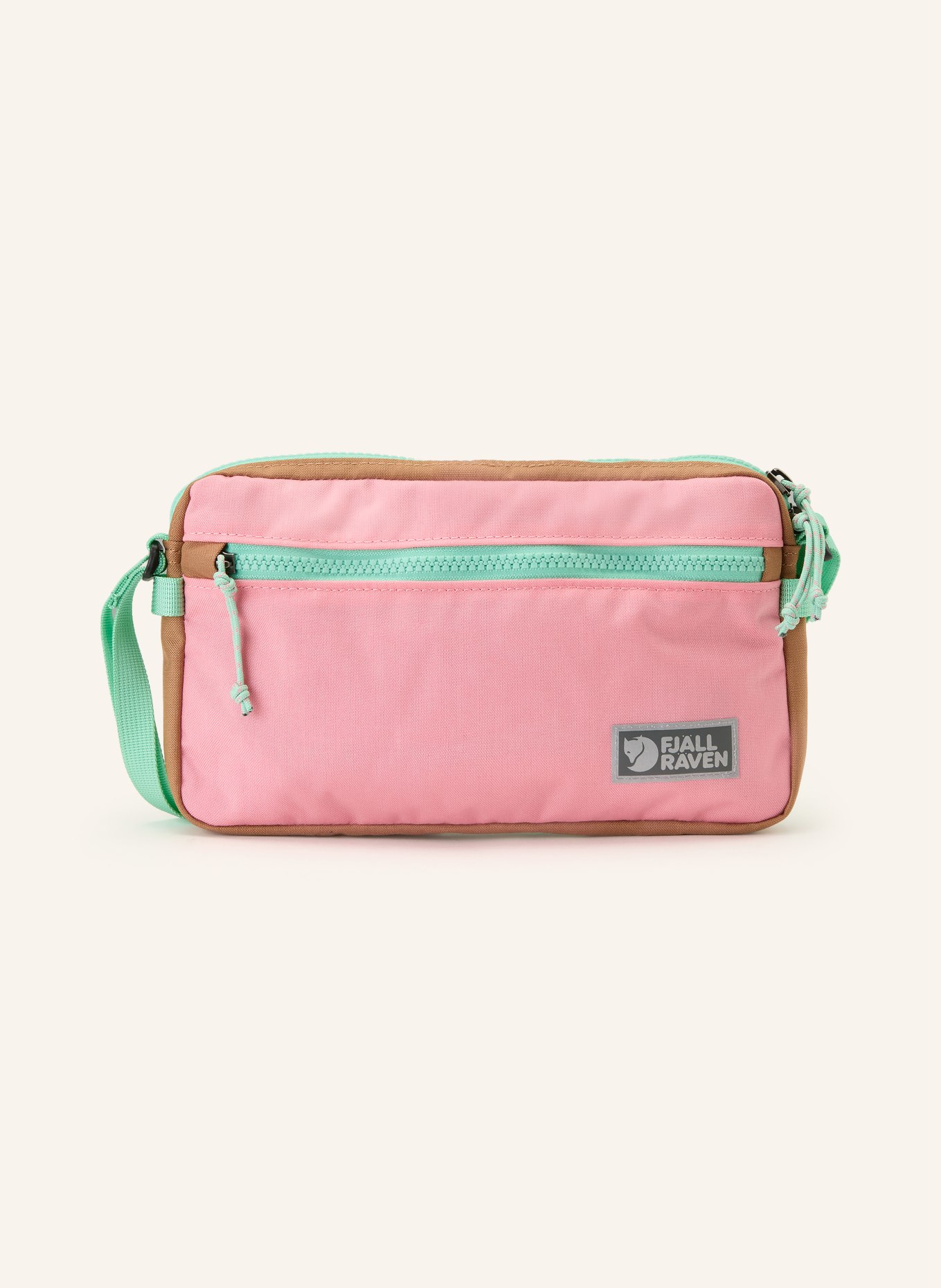 FJÄLLRÄVEN Sac à bandoulière VARDAG LARGE: ROSE FUCHSIA / MARRON CLAIR / TURQUOISE