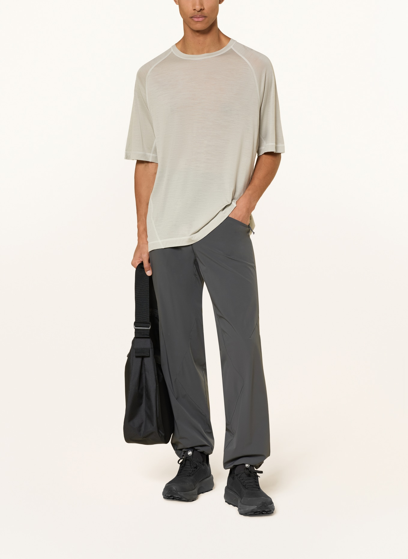 MAMMUT TREE WOOL FL Performance Shirt: LIGHT GRAY