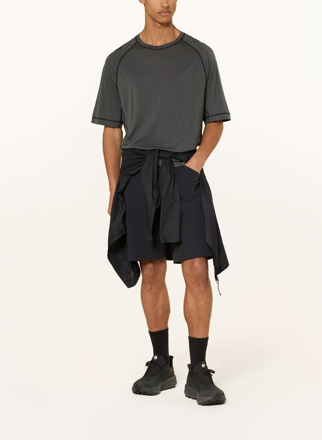 MAMMUT Functioneel shirt TREE WOOL FL: DONKERGRIJS