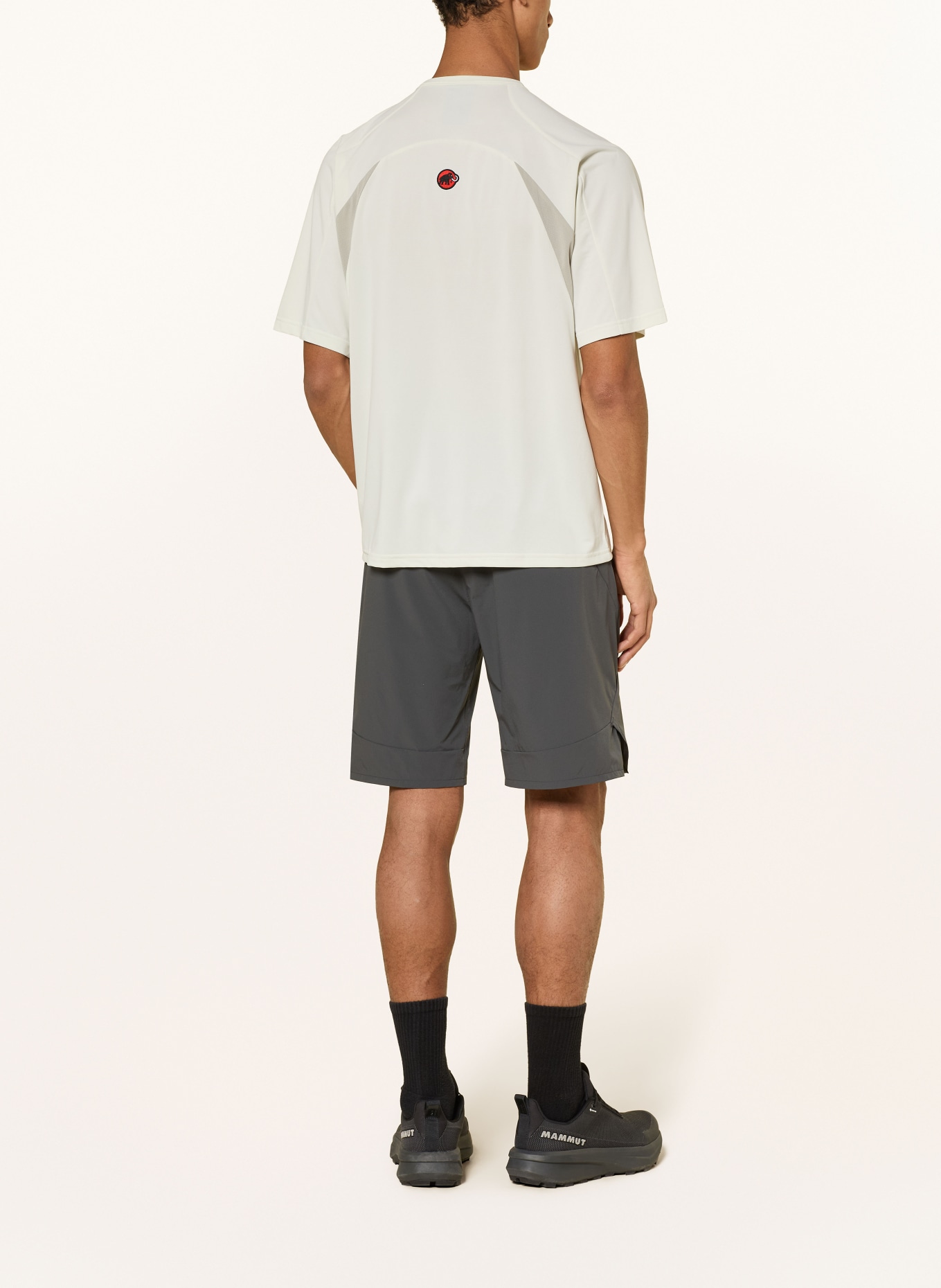 MAMMUT Functioneel shirt LIGHT FL HALF ZIP: ECRU / GRIJS