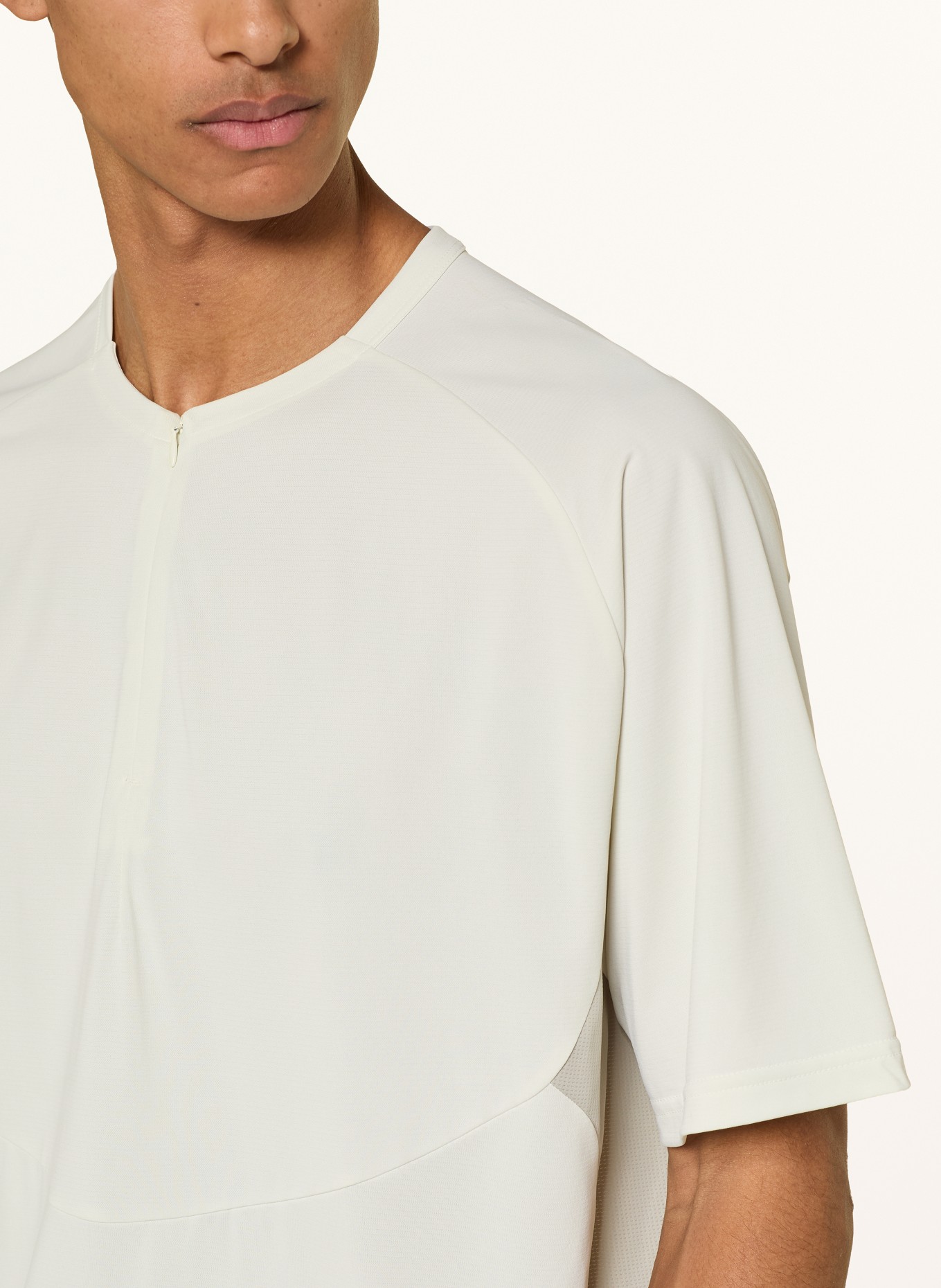 MAMMUT Functioneel shirt LIGHT FL HALF ZIP: ECRU / GRIJS