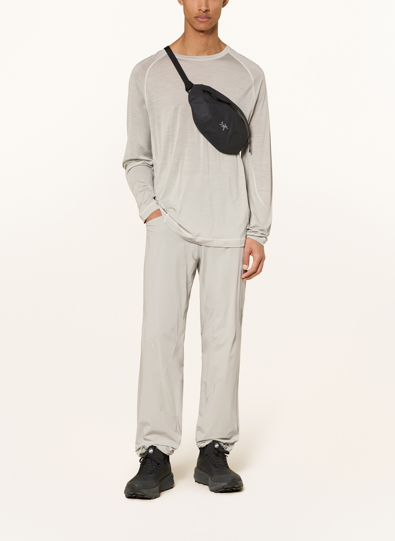 MAMMUT Koszulka z długim rękawem TREE WOOL FL: JASNOCZARY