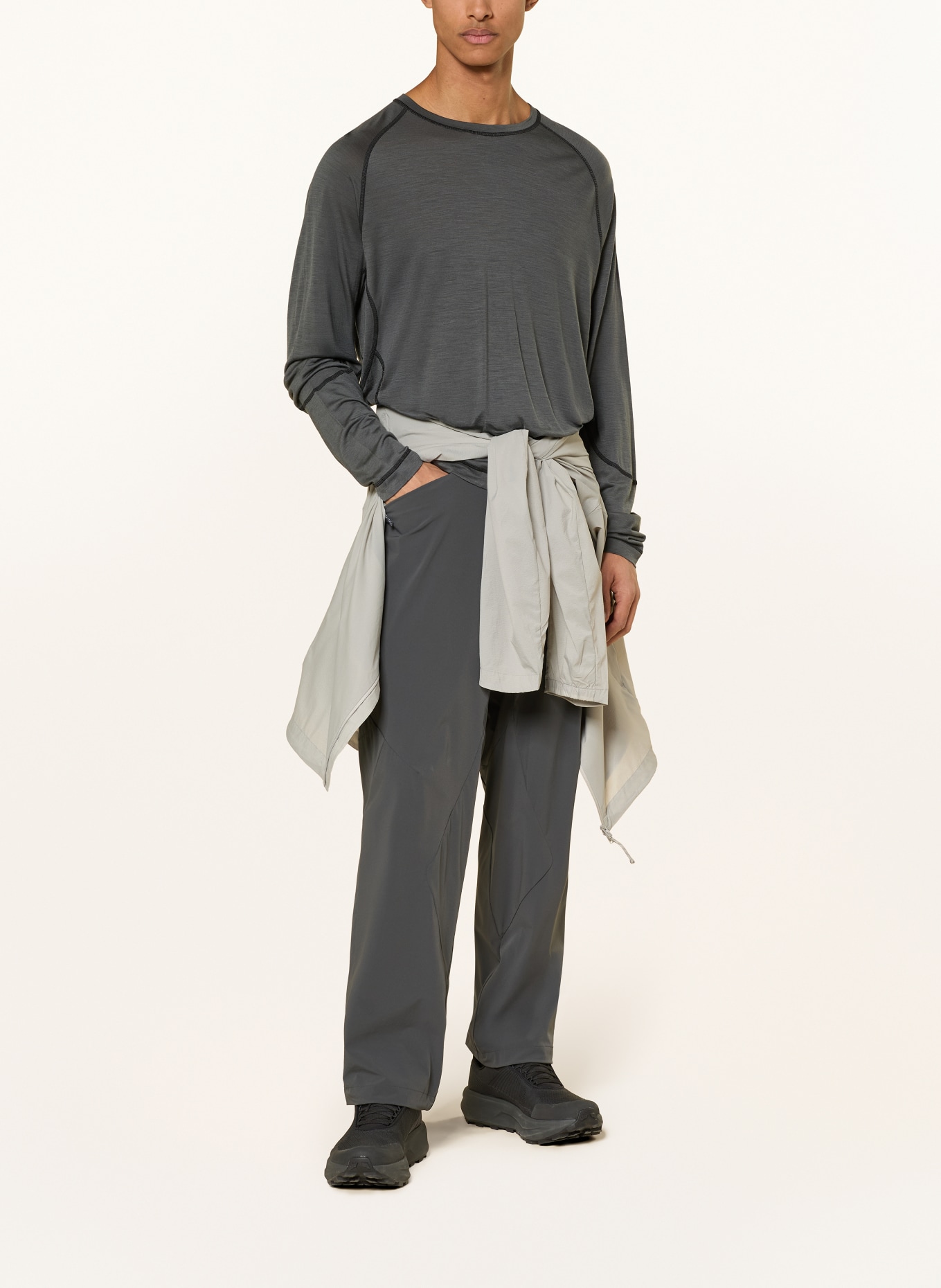 MAMMUT T-shirt met lange mouwen TREE WOOL FL: DONKERGRIJS