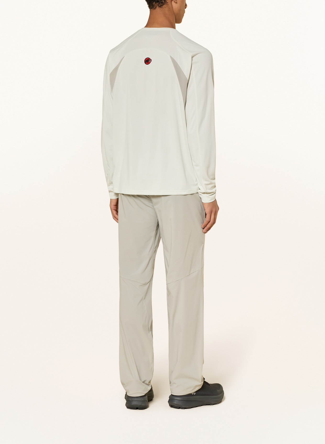 MAMMUT T-shirt met lange mouwen LIGHT FL HALF ZIP: ECRU / GRIJS