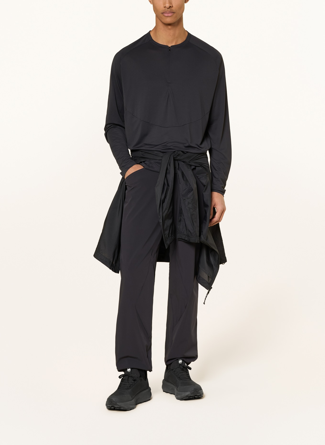 MAMMUT T-shirt met lange mouwen LIGHT FL HALF ZIP: WIT