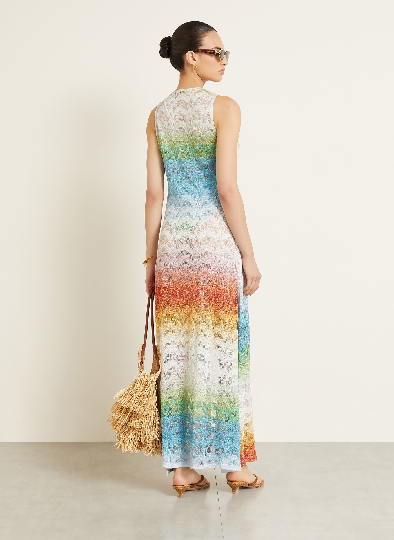 MISSONI Pletené šaty s třpytivou přízí: ČERVENÁ / ZELENÁ / BÍLÁ