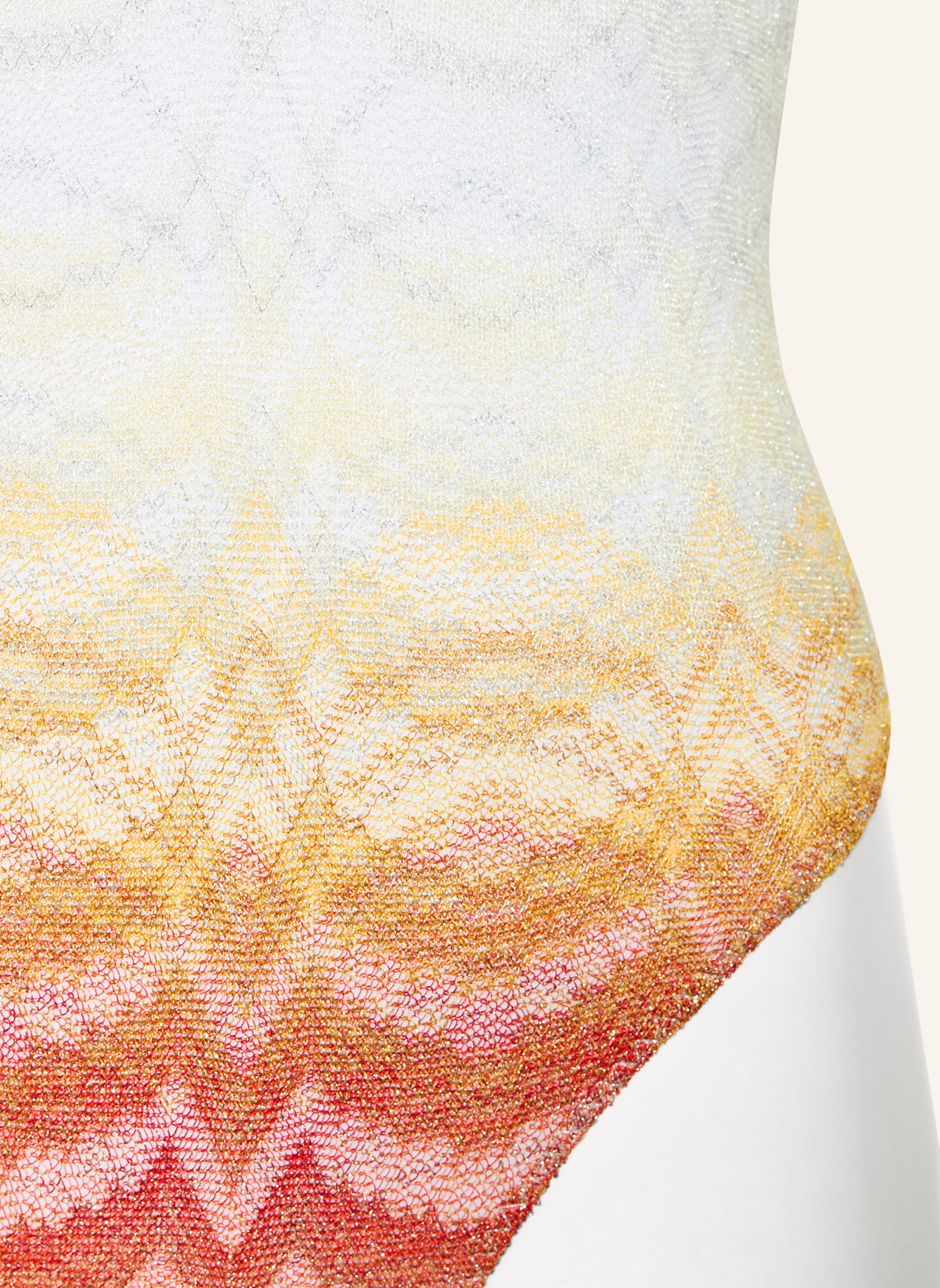 MISSONI Maillot de bain avec fil pailleté: VERT / ORANGE / BLANC
