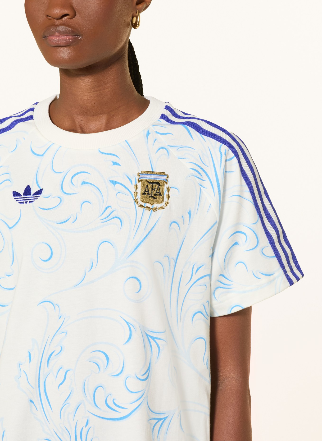 adidas Sukienka z dżerseju ARGENTINIEN ORIGINALS: BIAŁY / NIEBIESKI