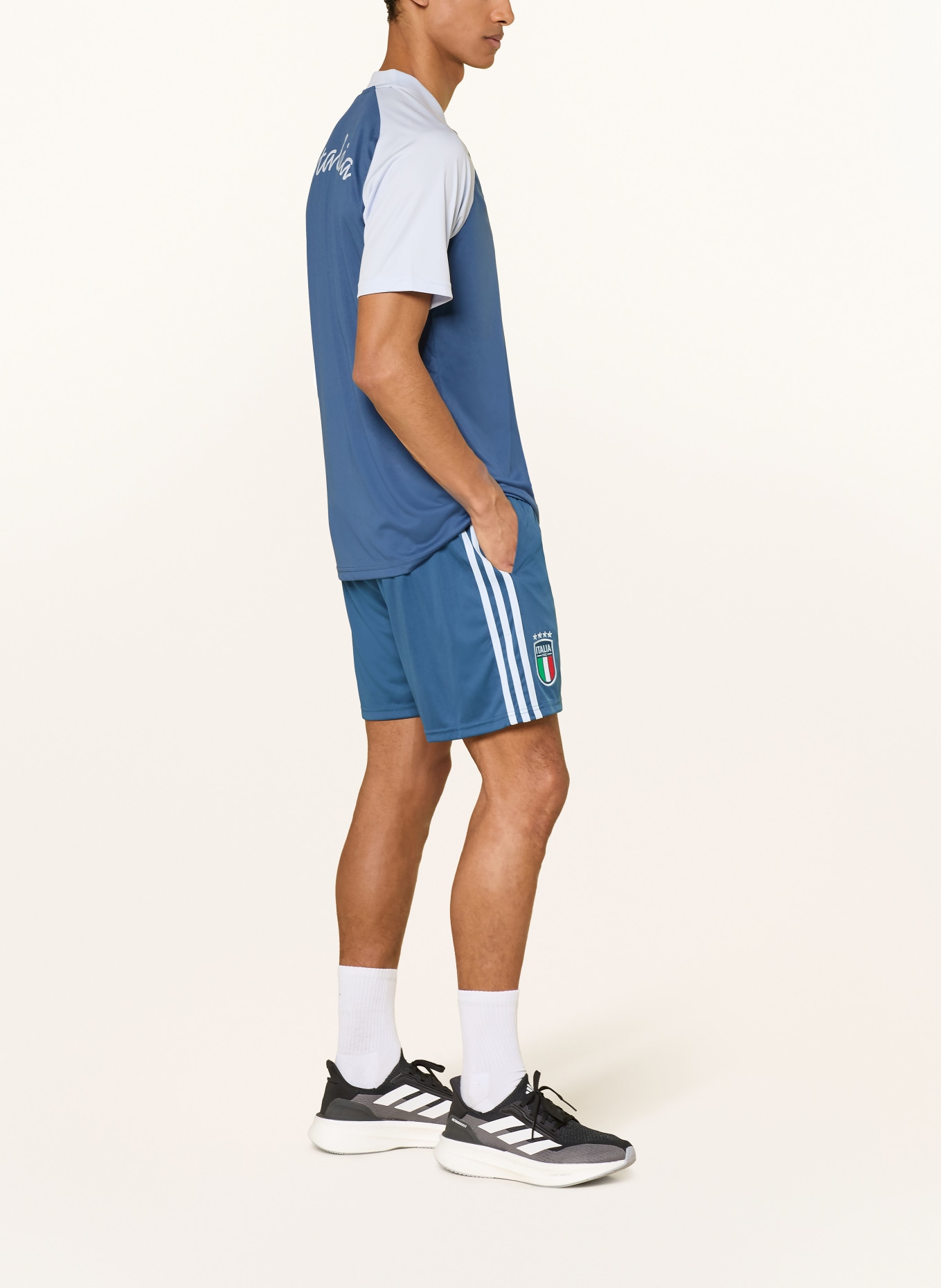 adidas Auswärtstrikothose ITALIEN 26: BLAU / HELLBLAU