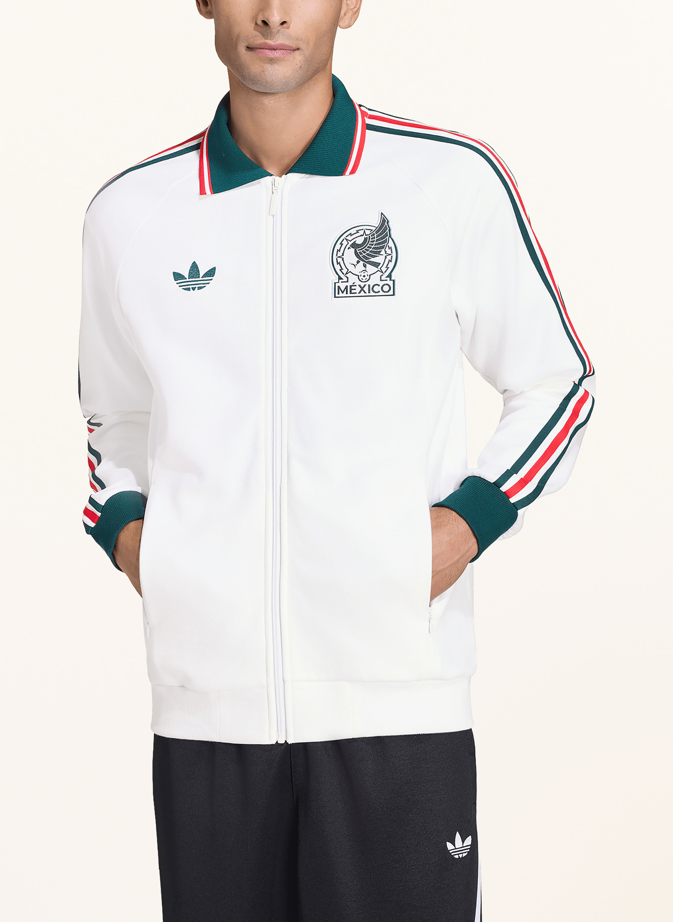 adidas Bluza MEXIKO AUSWÄRTS ANTHEM: BIAŁY / CZERWONY / ZIELONY