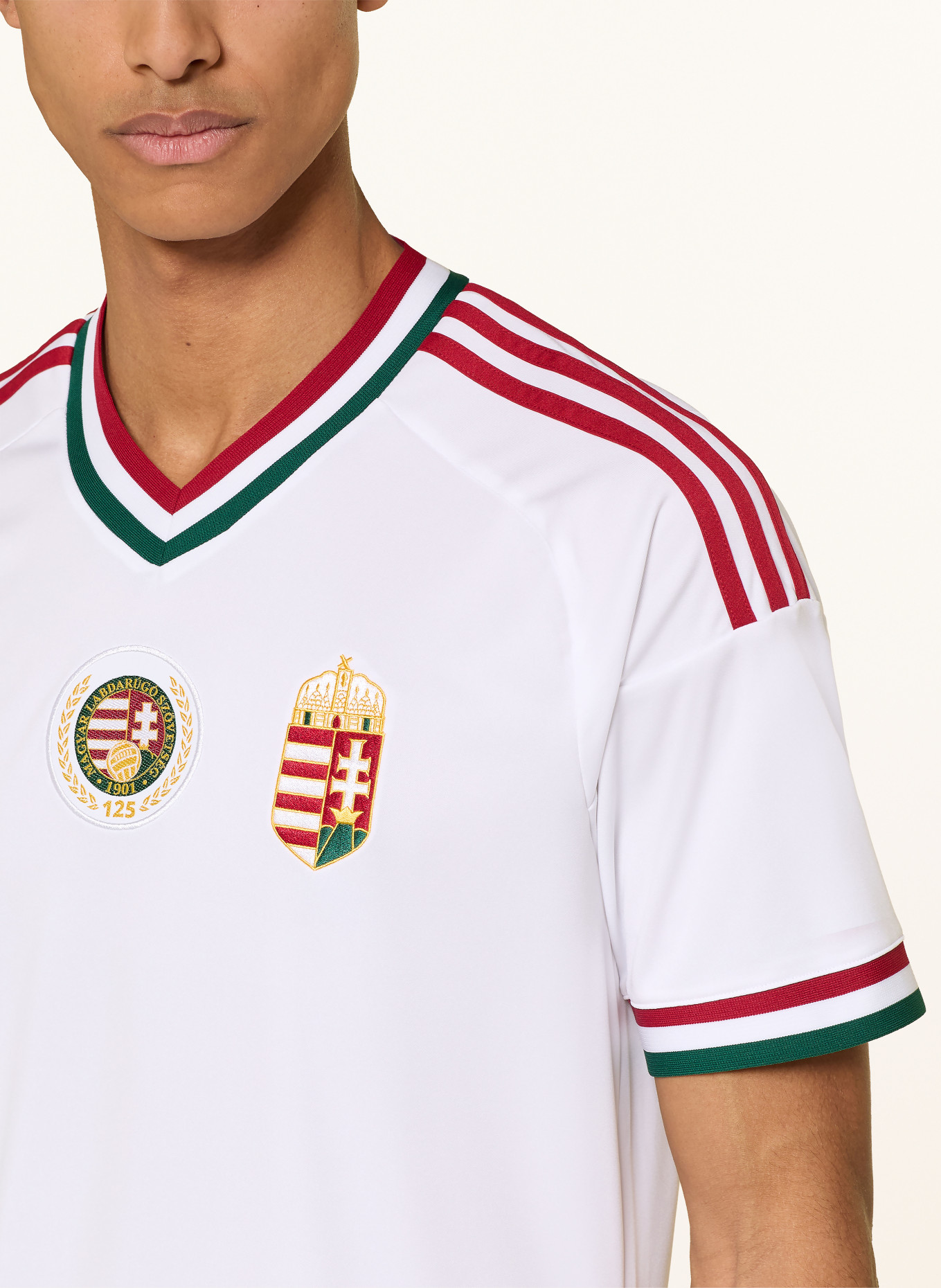 adidas Koszulka wyjazdowa WĘGRY 26: BIAŁY / CZERWONY / ZIELONY