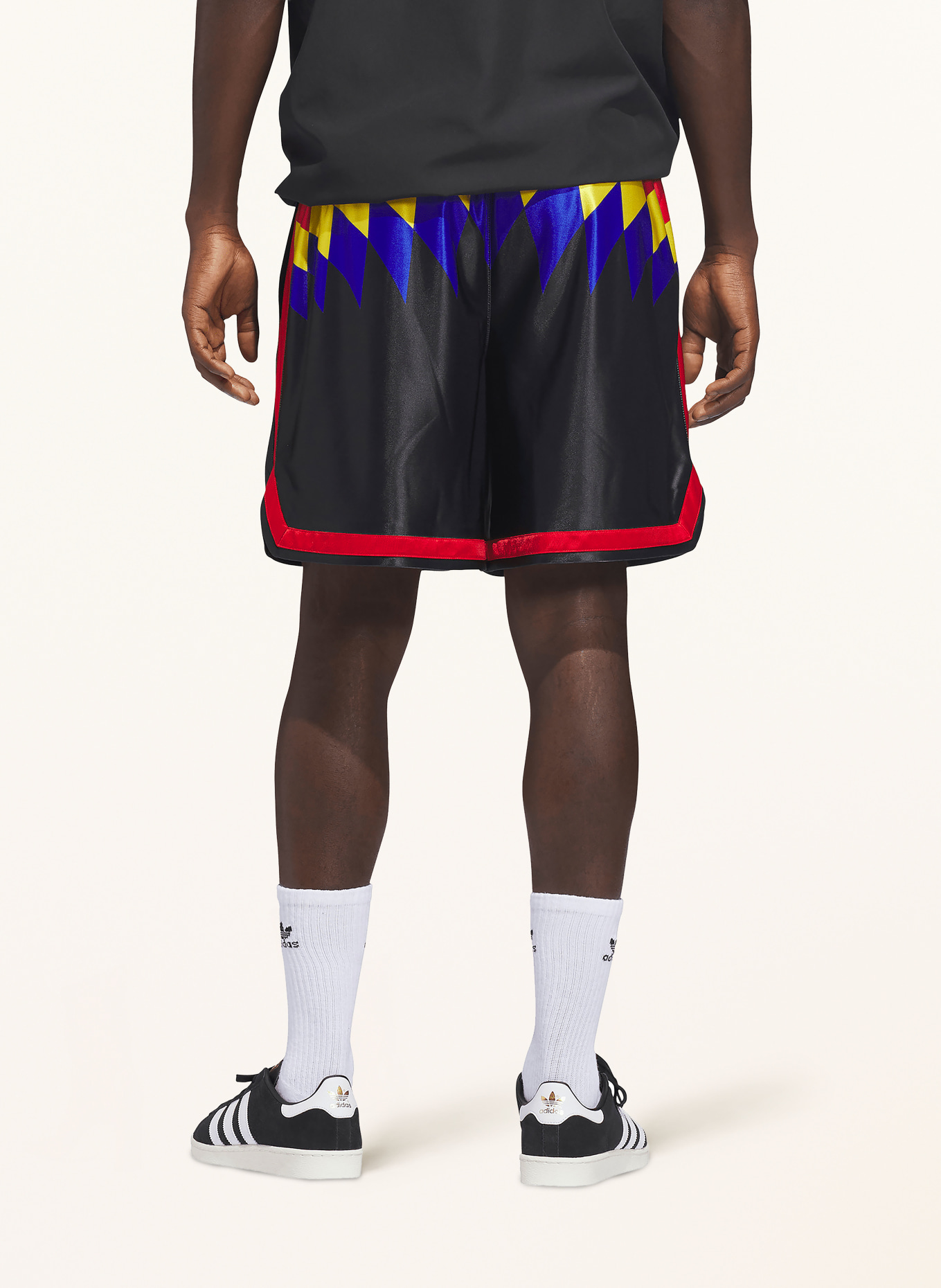 adidas Basketbalshorts ORIGINALS BASKETBALL DIAMOND PACK: ZWART / ROOD / GEEL