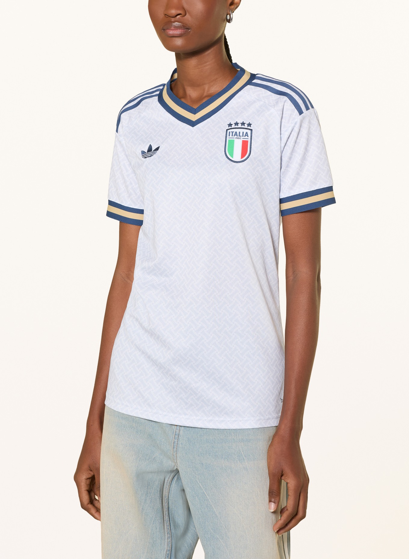 adidas Auswärtstrikot ITALY 26: HELLBLAU / CAMEL / BLAU