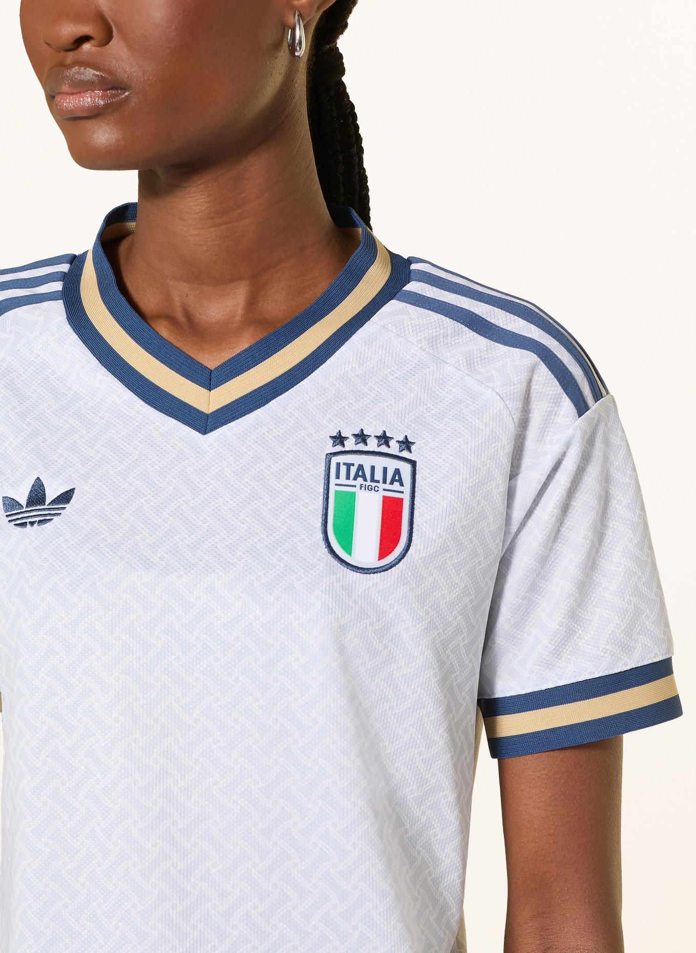 adidas Auswärtstrikot ITALY 26: HELLBLAU / CAMEL / BLAU