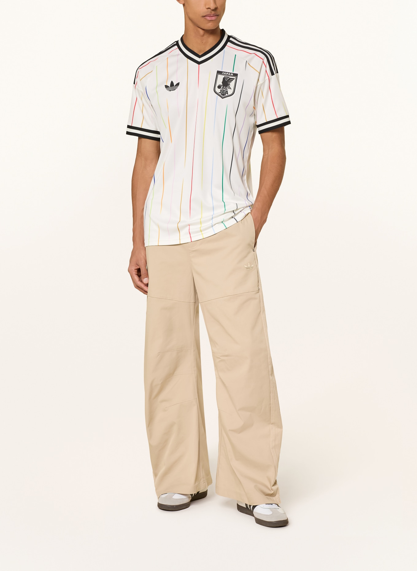 adidas Koszulka wyjazdowa JAPONIA 26: KREMOWY / ZIELONY / CZARNY