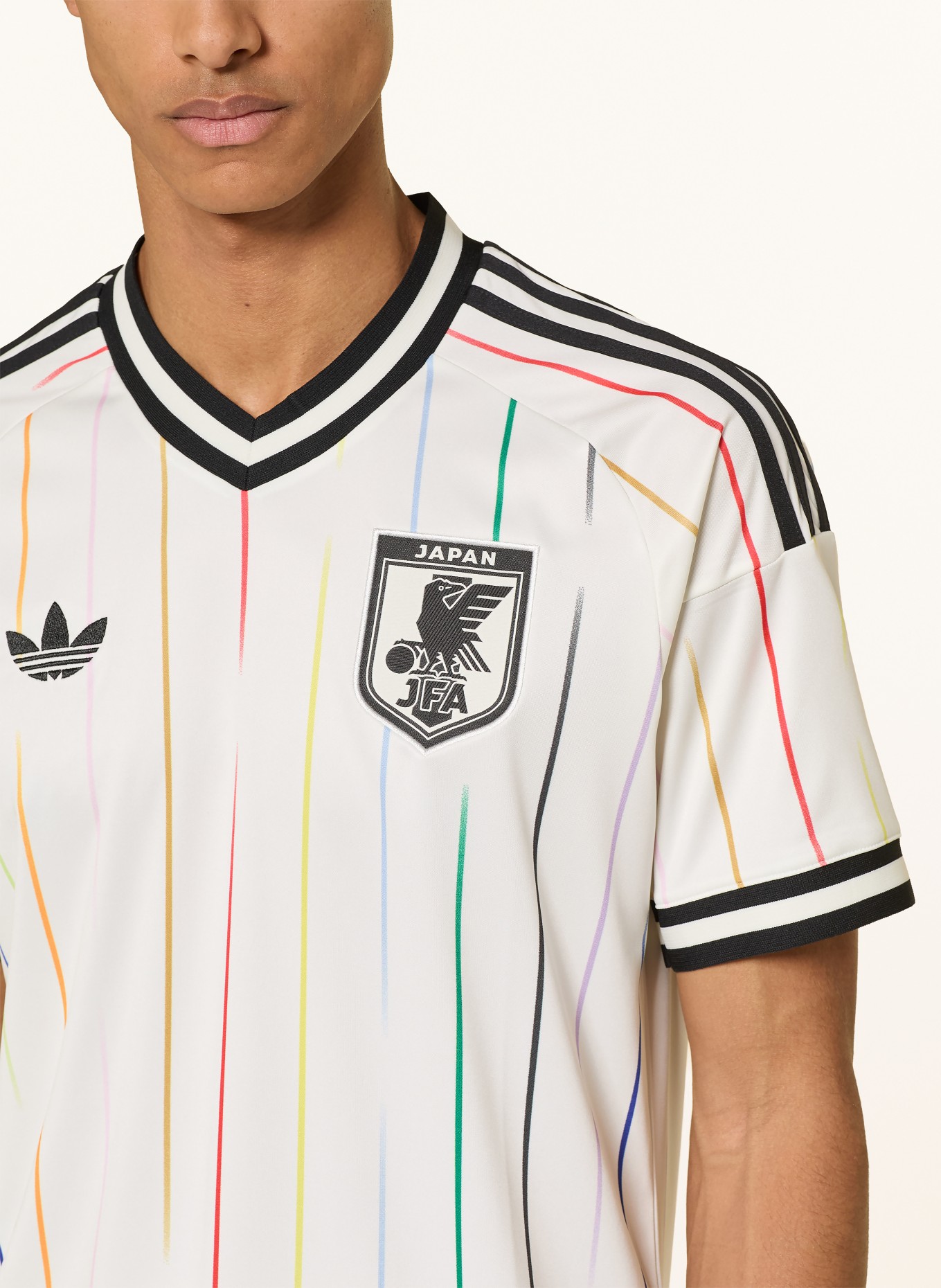 adidas Koszulka wyjazdowa JAPONIA 26: KREMOWY / ZIELONY / CZARNY