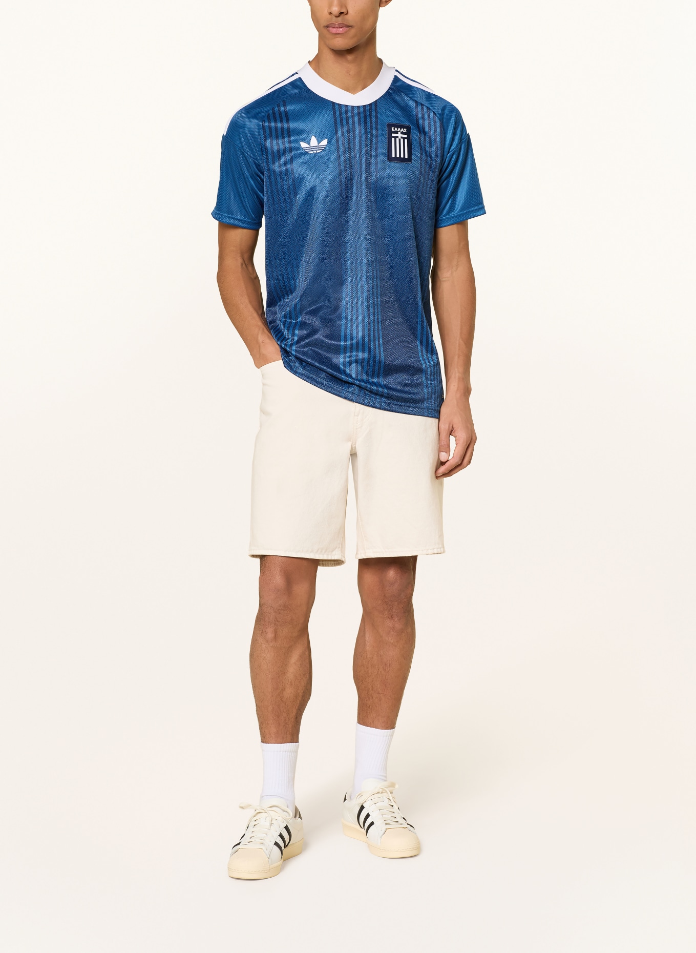 adidas Koszulka wyjazdowa GRECJA 26: NIEBIESKI / GRANATOWY / BIAŁY