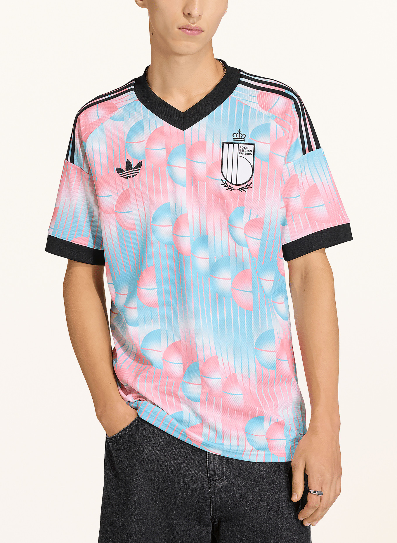 adidas Belgium Away Jersey 26: TURQUOISE / LIGHT RED / BLACK