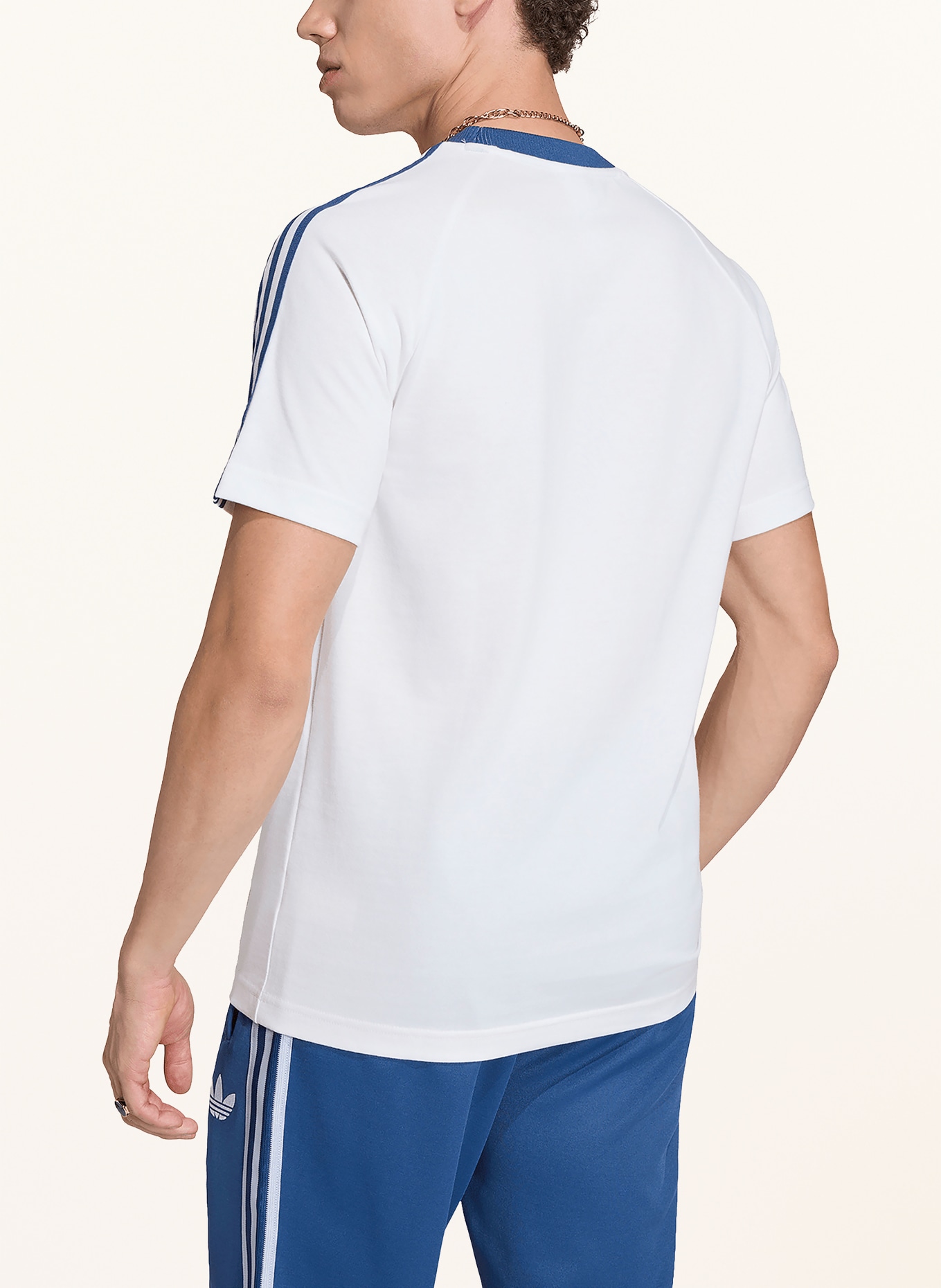 adidas T-Shirt ITALIEN ORIGINALS: WEISS / GOLD / BLAU