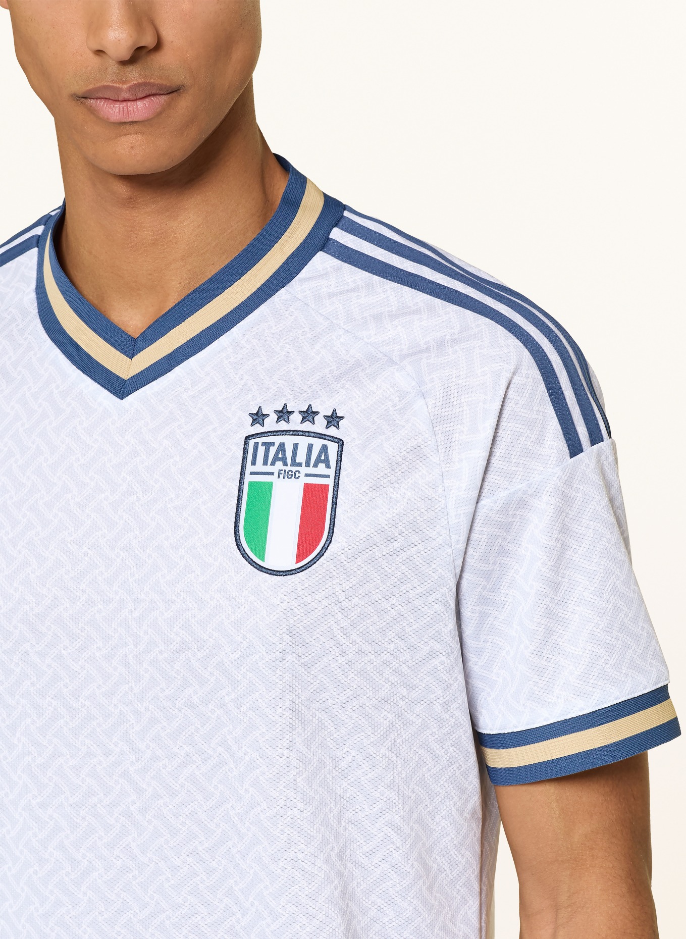 adidas Koszulka wyjazdowa WŁOCHY 26: JASNONIEBIESKI / CAMELOWY / GRANATOWY
