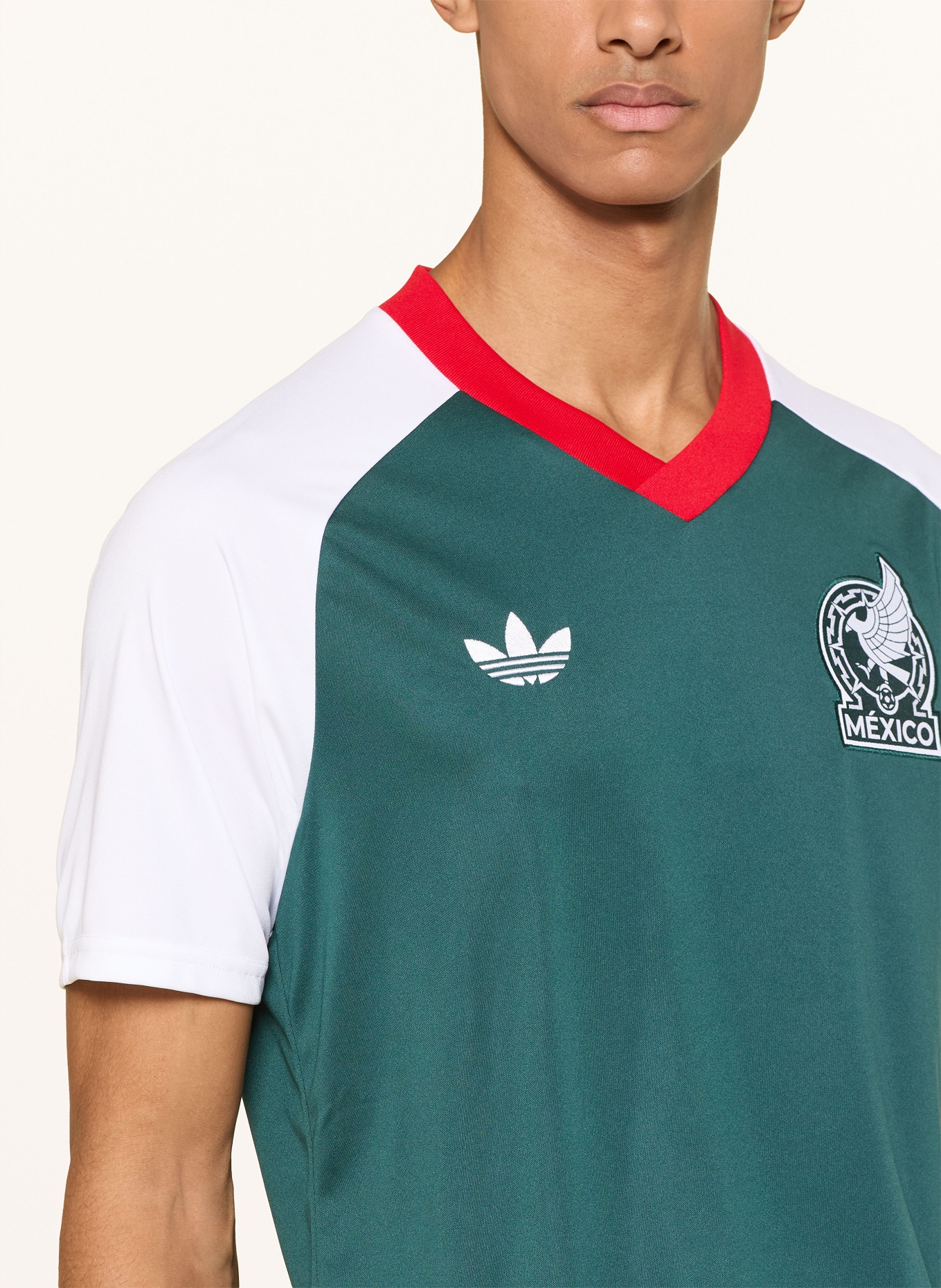adidas Aufwärmtrikot MEXIKO 26: DUNKELGRÜN / ROT / WEISS