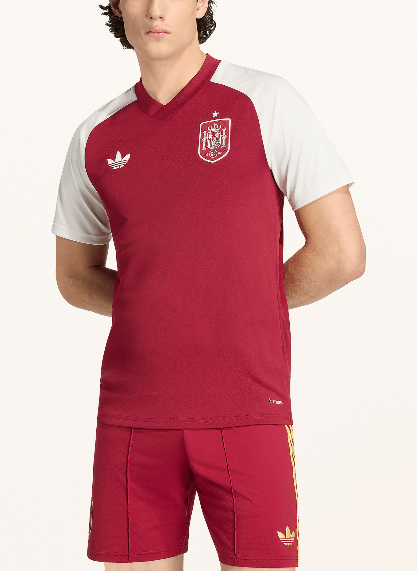 adidas Aufwärmshirt SPANIEN AUSWÄRTS: DUNKELROT / WEISS