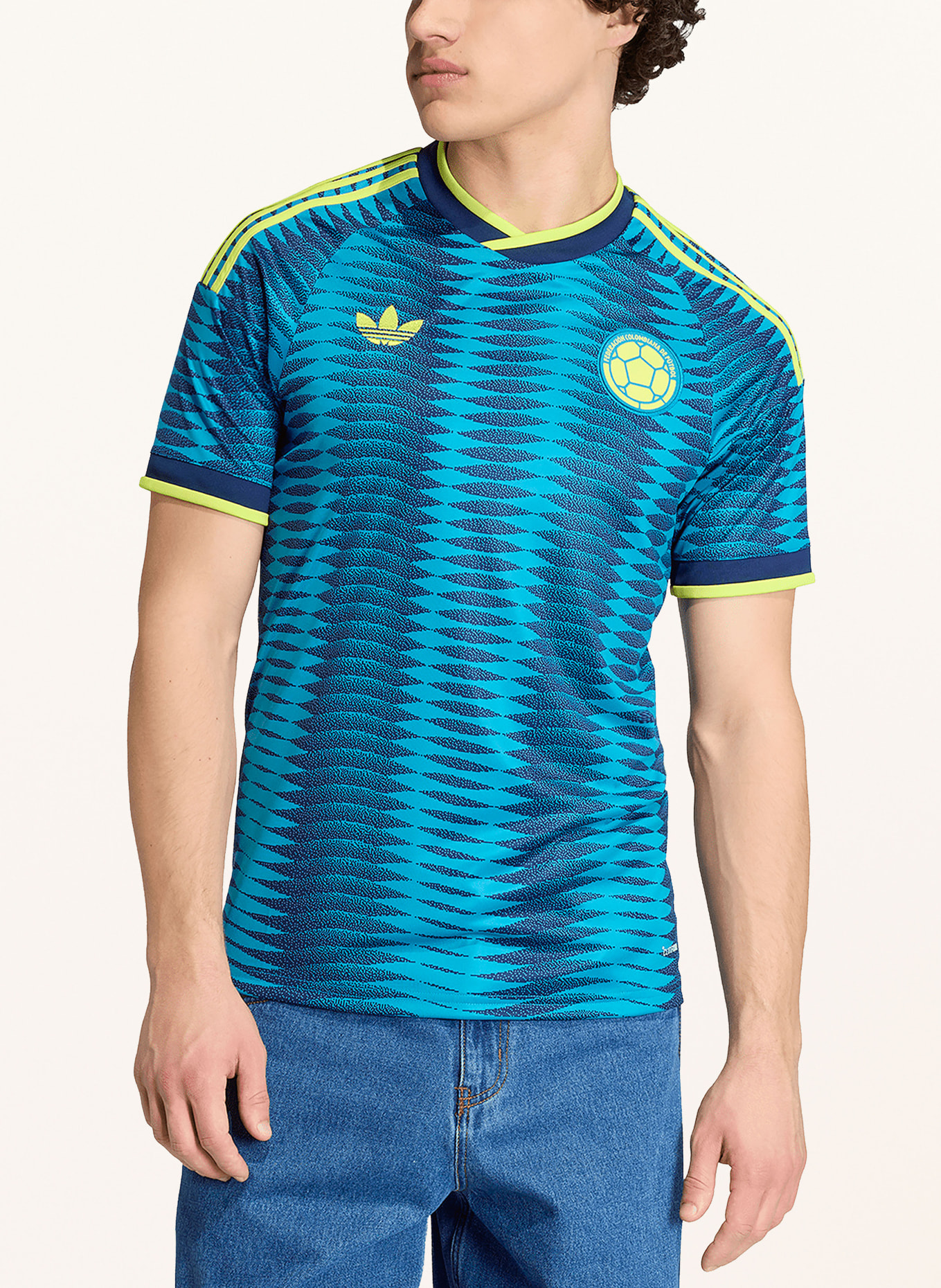 adidas Auswärtstrikot KOLUMBIEN 26: TÜRKIS / NEONGRÜN