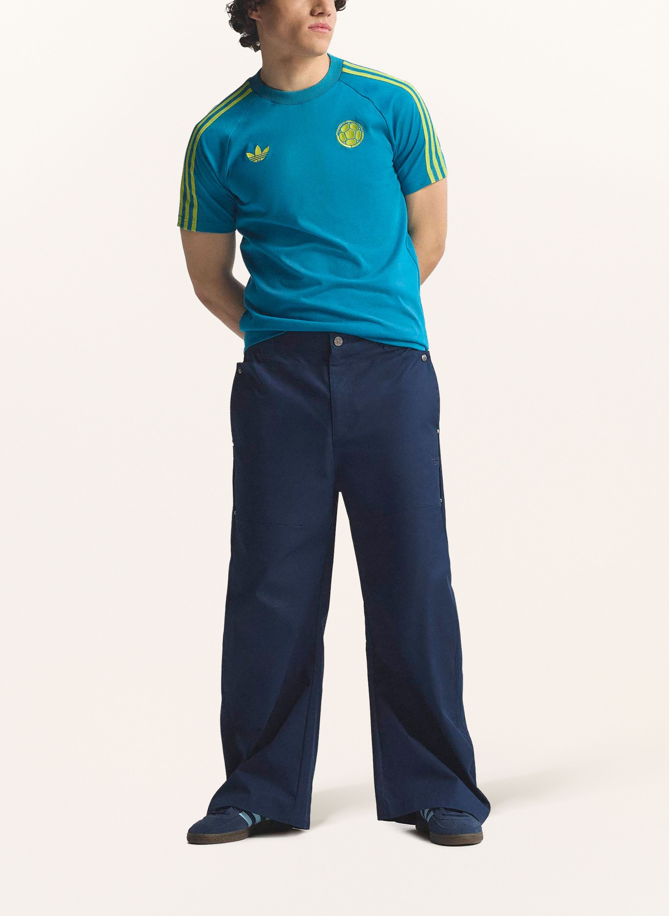 adidas T-Shirt KOLUMBIEN ORIGINALS: PETROL / GELB