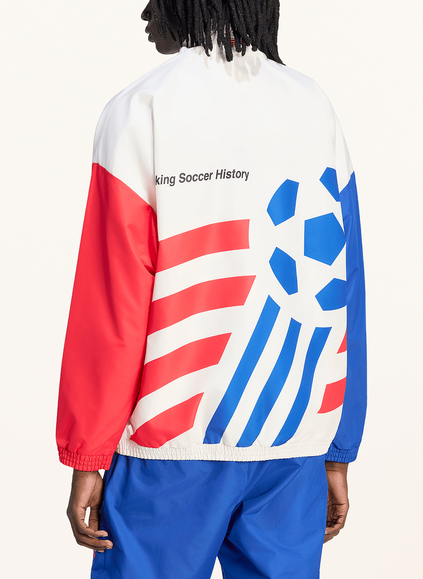 adidas Trainingsjack GRAPHIC: WIT / ROOD / BLAUW