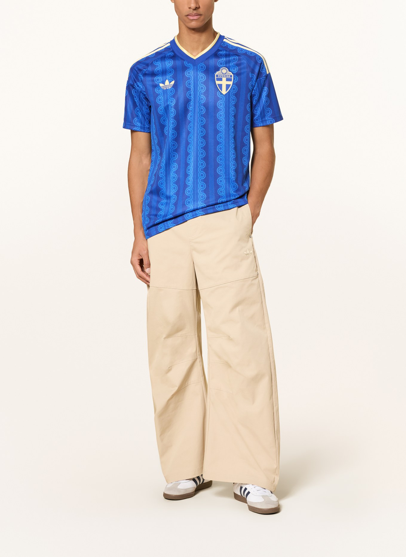 adidas Koszulka wyjazdowa SZWECJA 26: NIEBIESKI / JASNOŻÓŁTY