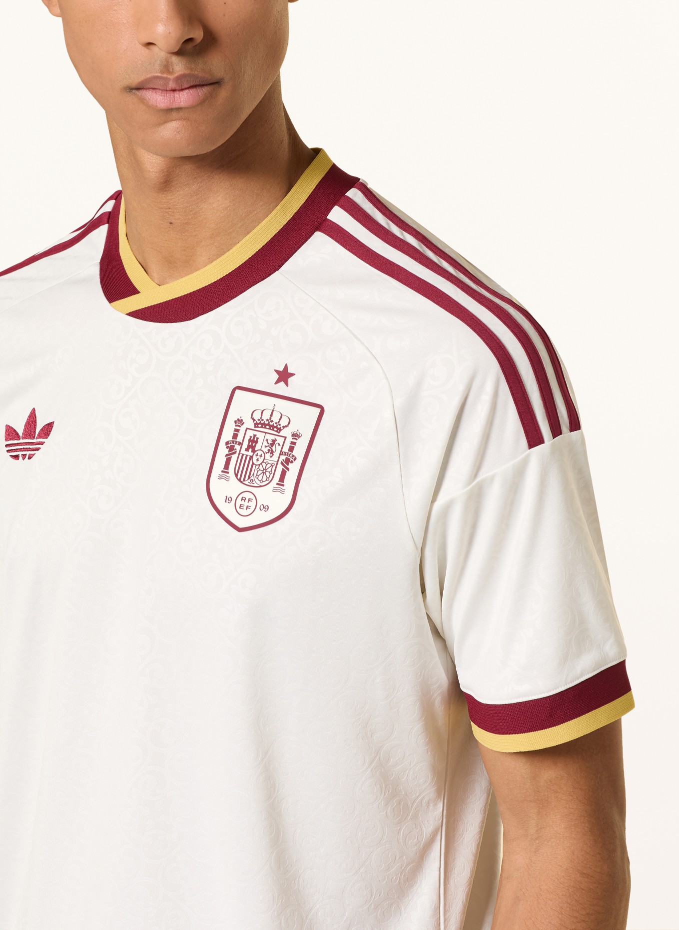 adidas Koszulka wyjazdowa HISZPANIA 26: BIAŁY / CIEMNOCZERWONY / ŻÓŁTY