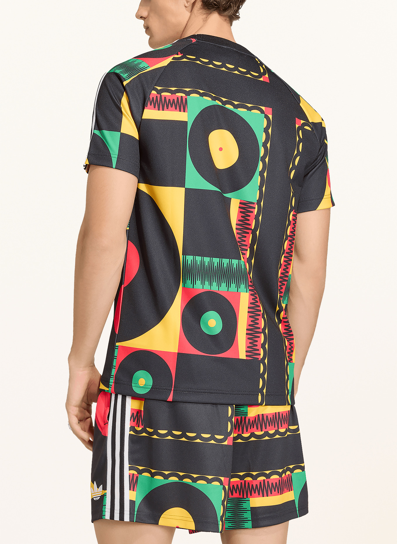 adidas Koszulka piłkarska JAMAIKA 26 X BOB MARLEY: CZARNY / CZERWONY / CIEMNOŻÓŁTY