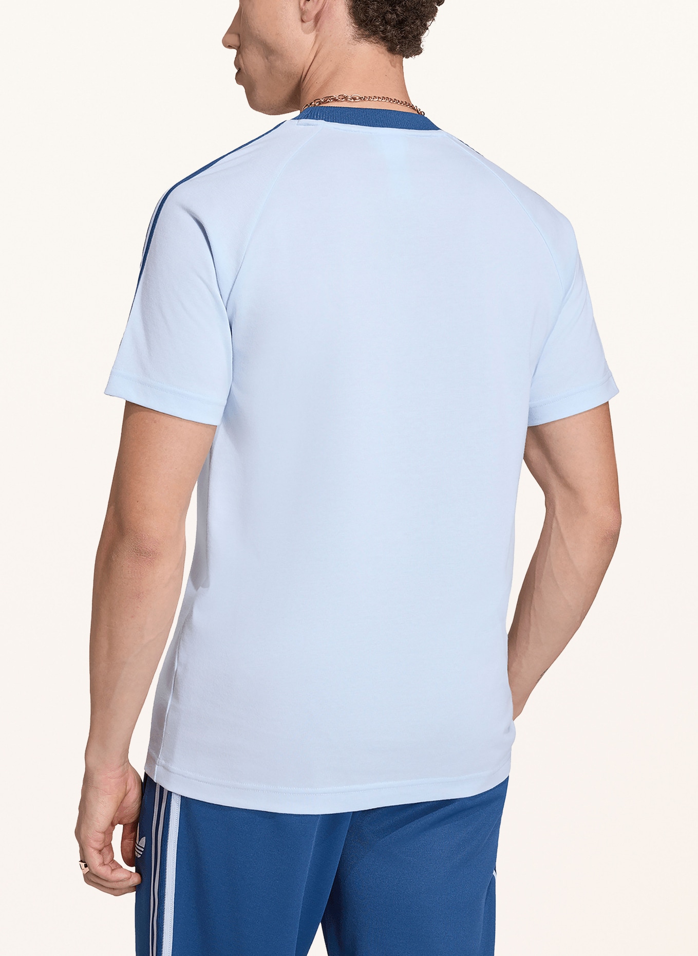 adidas T-Shirt ITALIEN ORIGINALS: HELLBLAU / GOLD / DUNKELBLAU