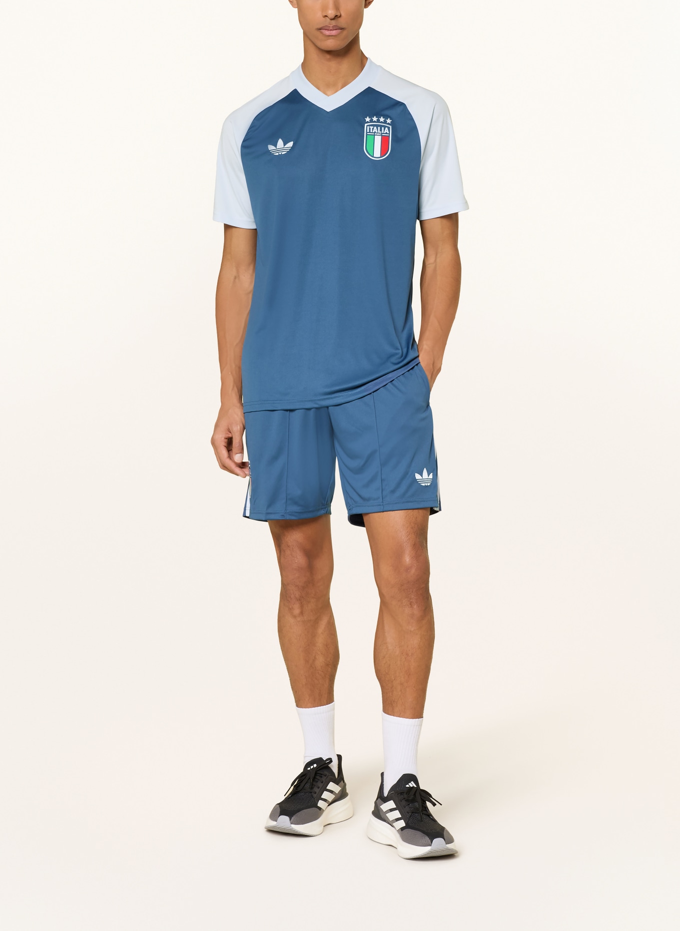 adidas Koszulka rozgrzewkowa WŁOCHY 26 WYJAZDOWA: NIEBIESKI / CZERWONY / JASNONIEBIESKI