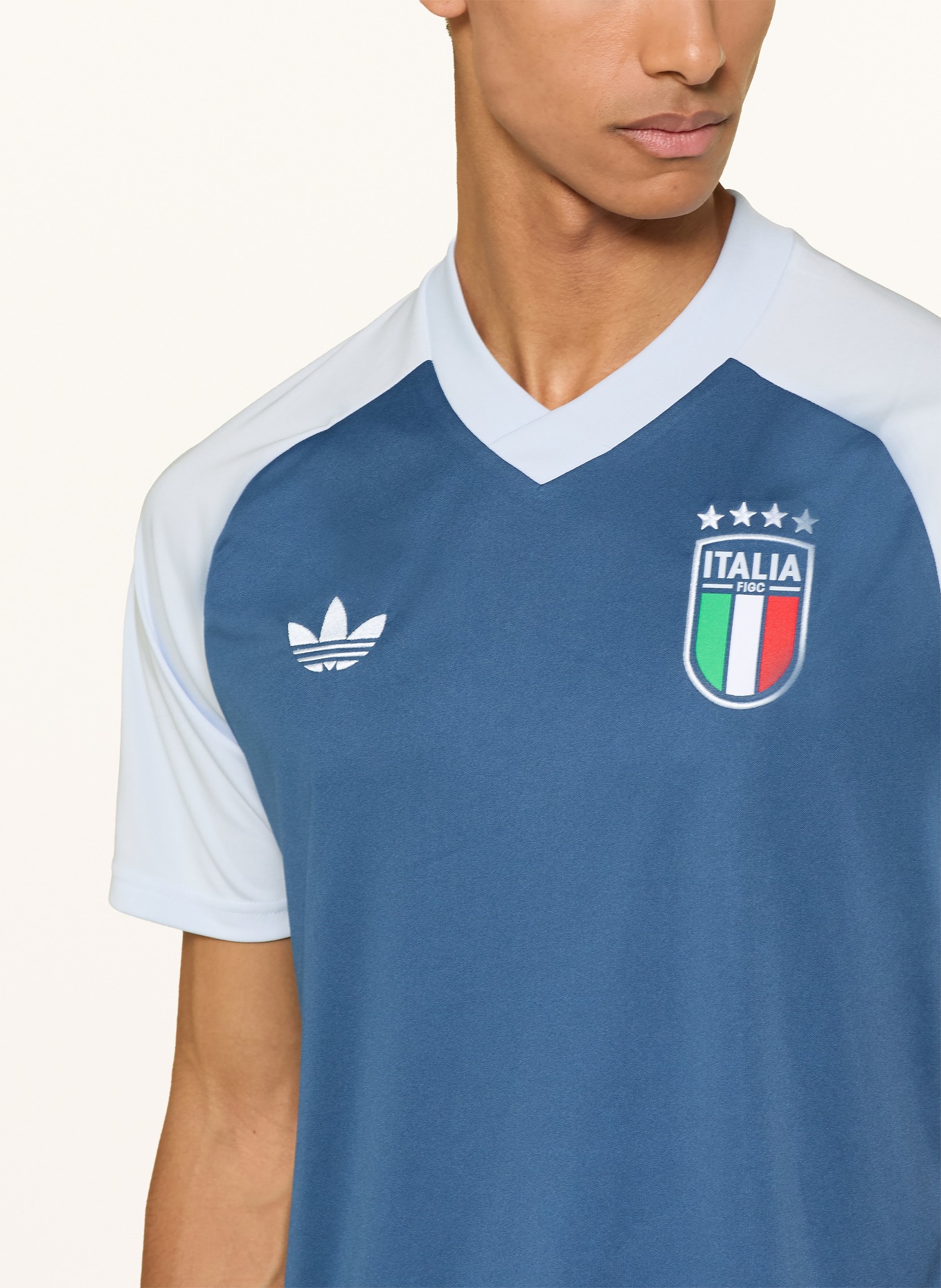 adidas Koszulka rozgrzewkowa WŁOCHY 26 WYJAZDOWA: NIEBIESKI / CZERWONY / JASNONIEBIESKI