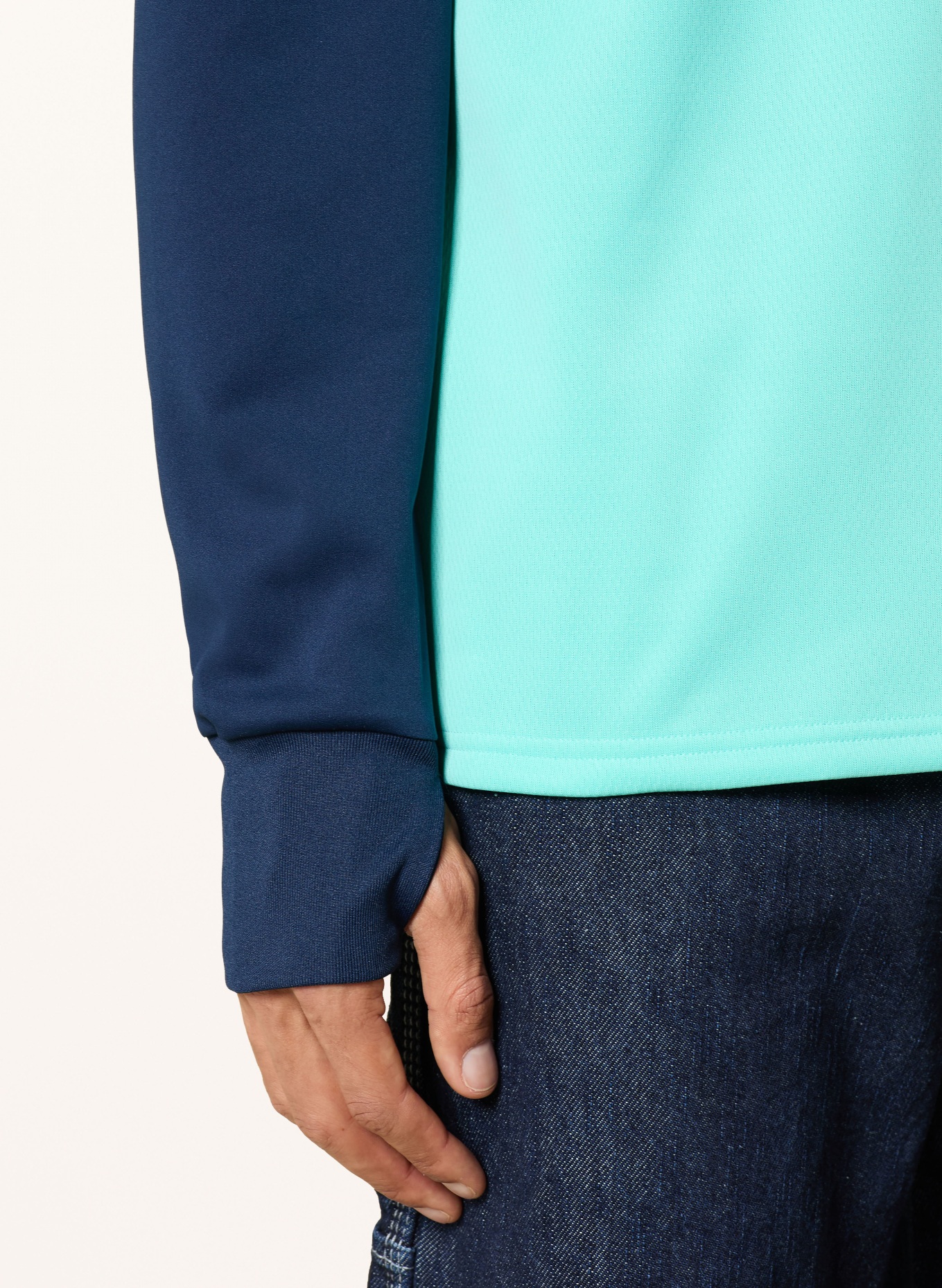 adidas Koszulka rozgrzewkowa NIEMCY 26 PRE-MATCH: MIĘTOWY / GRANATOWY