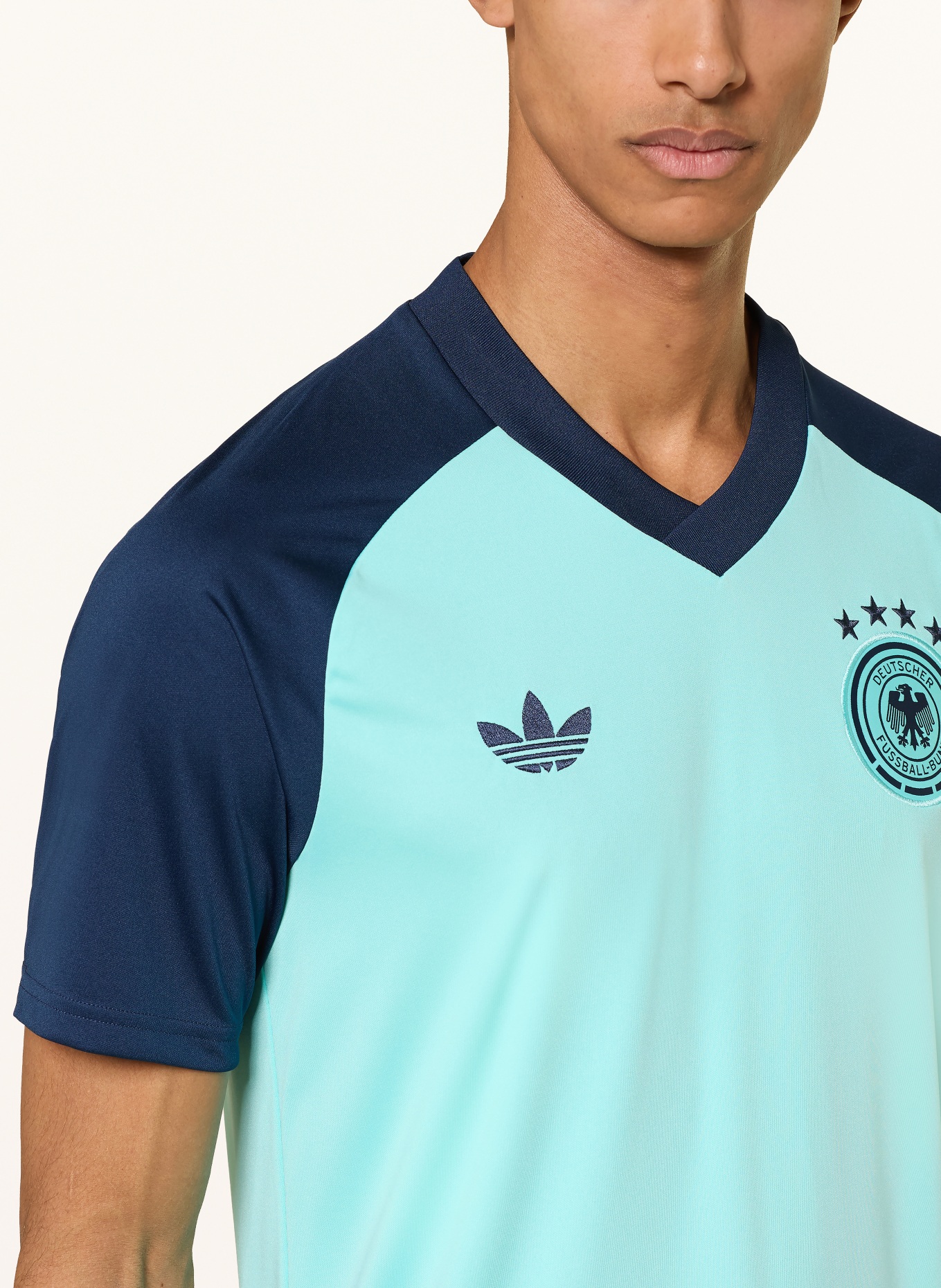 adidas Koszulka wyjazdowa NIEMCY 26 PRE-MATCH: MIĘTOWY / GRANATOWY