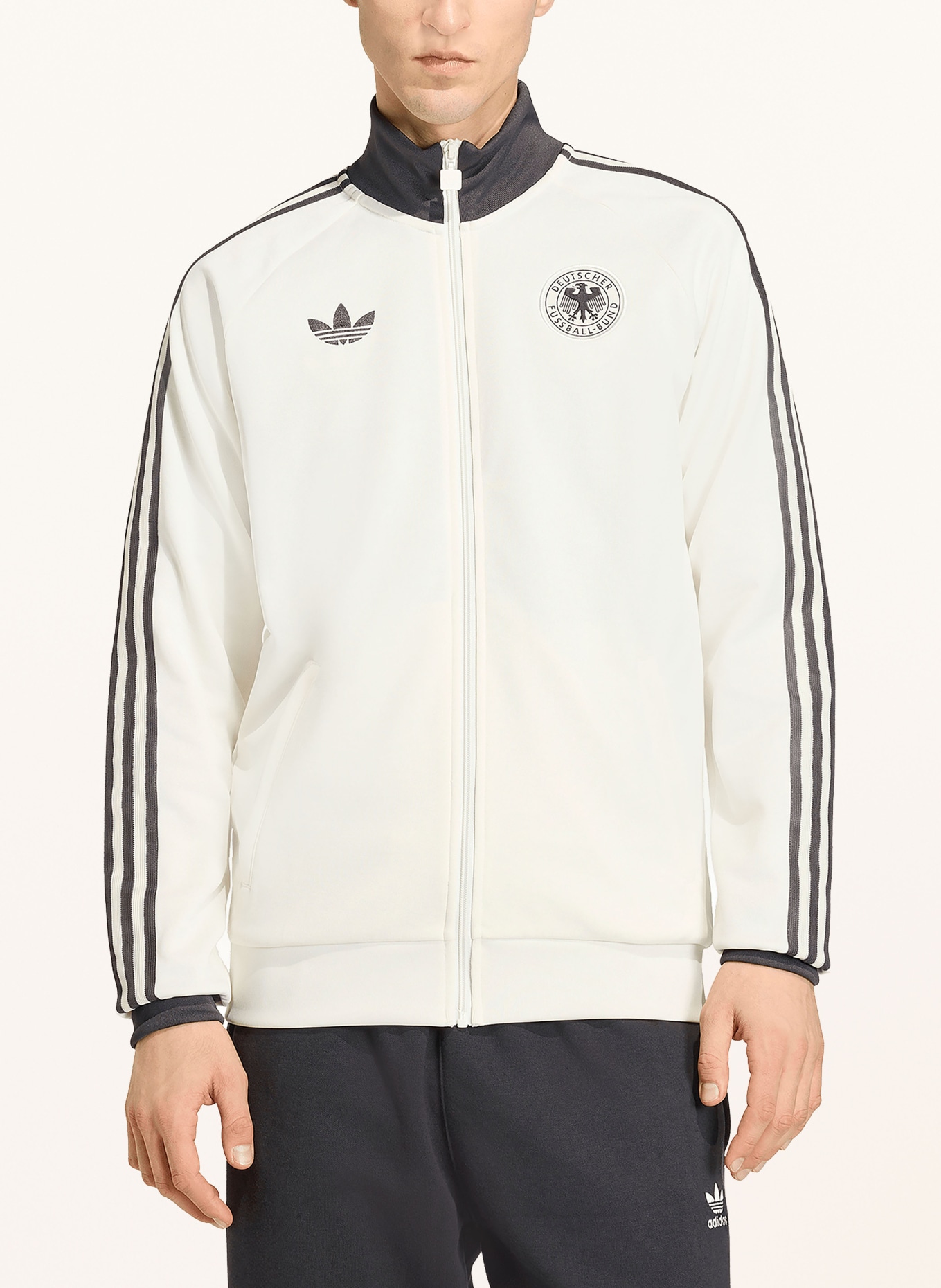adidas Germany Originals Training Jacket: WHITE / DARK GRAY