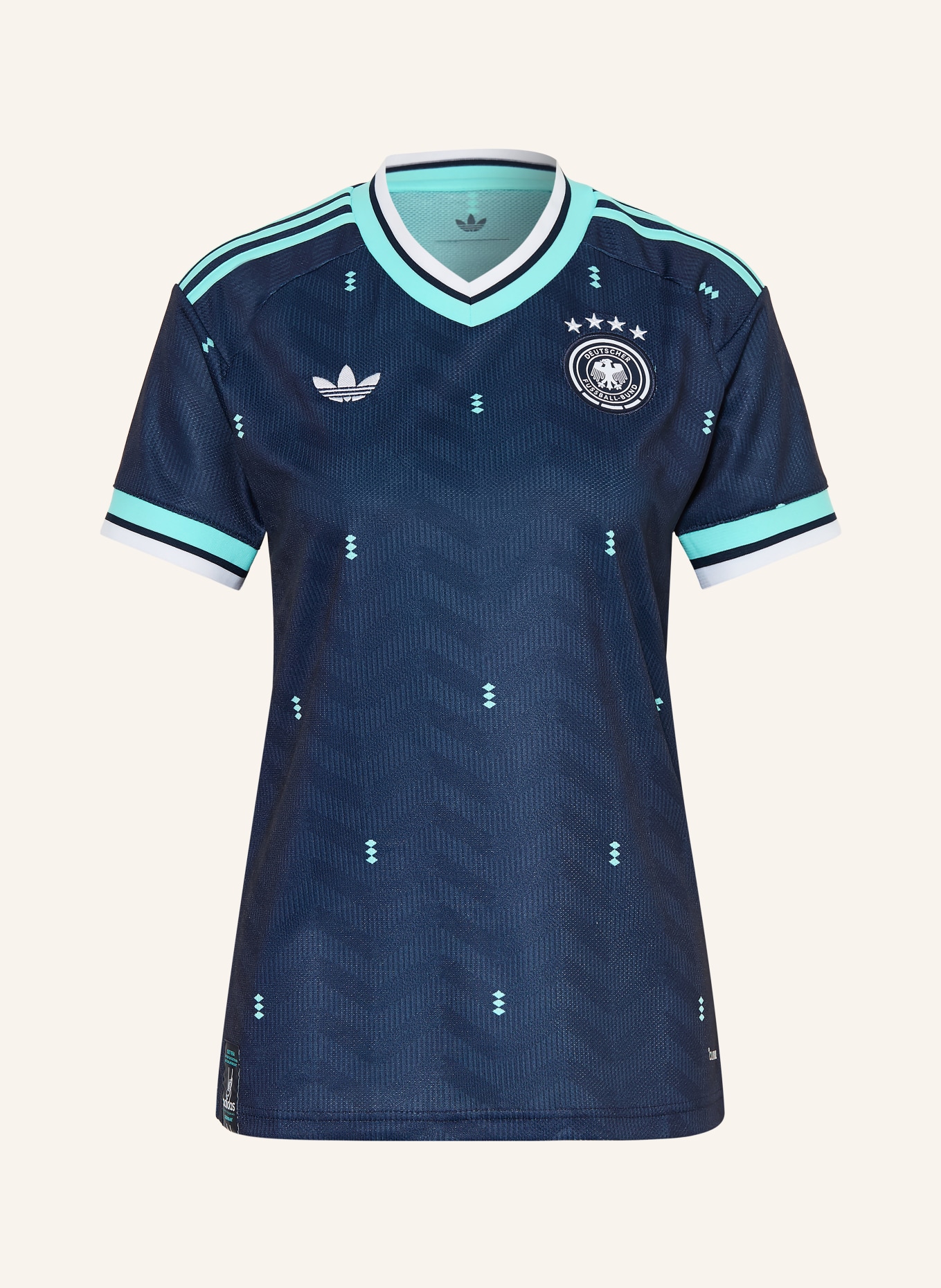 adidas Auswärtstrikot DEUTSCHLAND 26: DUNKELBLAU / TÜRKIS / WEISS