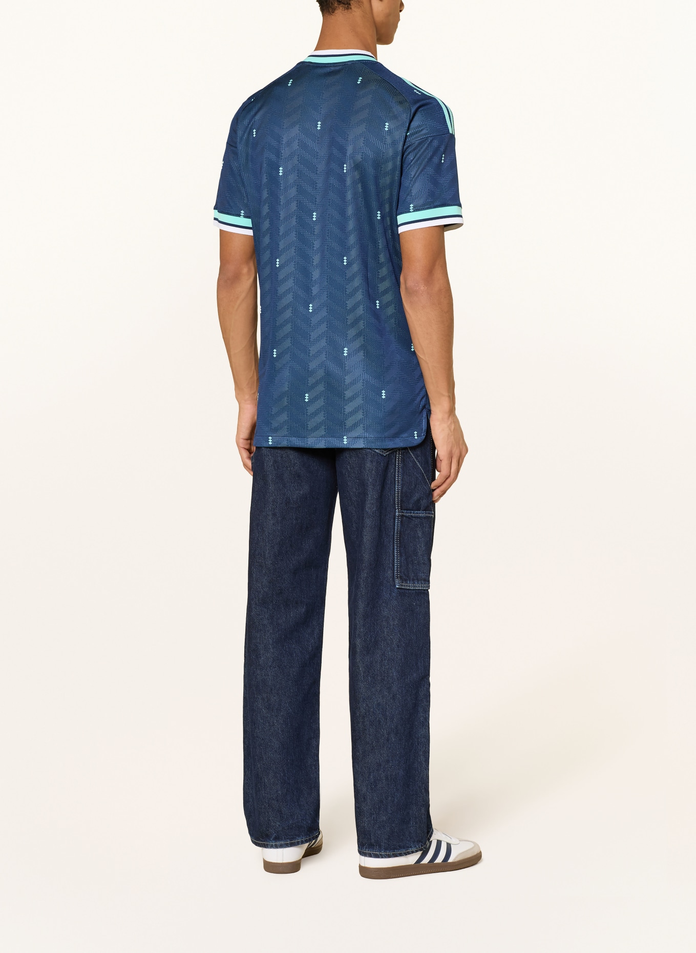 adidas Koszulka wyjazdowa NIEMCY 26 AUTHENTIC: GRANATOWY / MIĘTOWY / BIAŁY