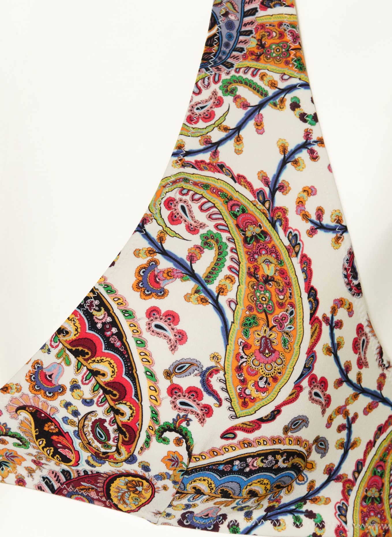 ETRO Bikini met halternek: ECRU / ORANJE / BLAUW