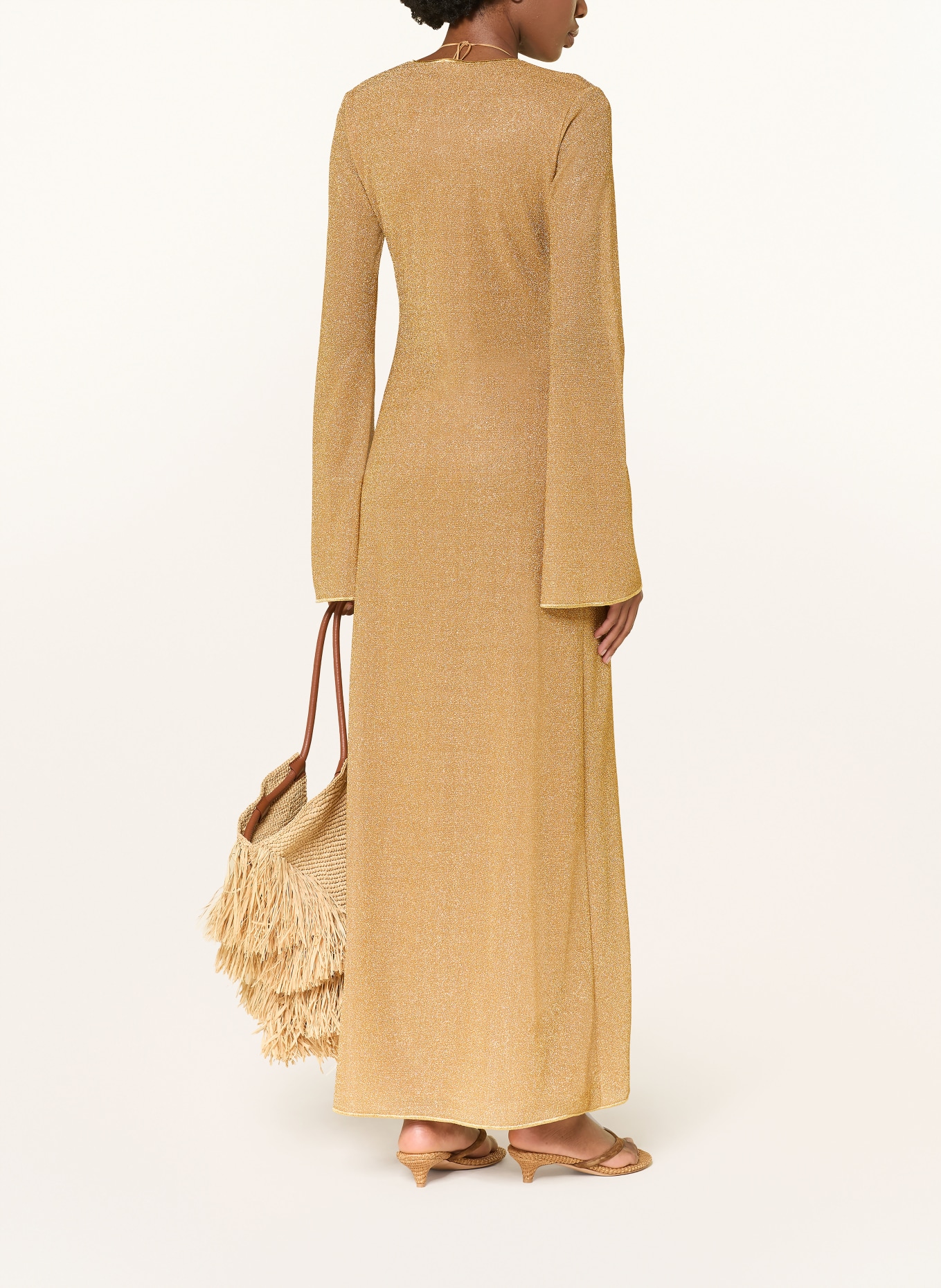 Oséree Strandjurk LUMIÈRE met glittergaren: GOUD