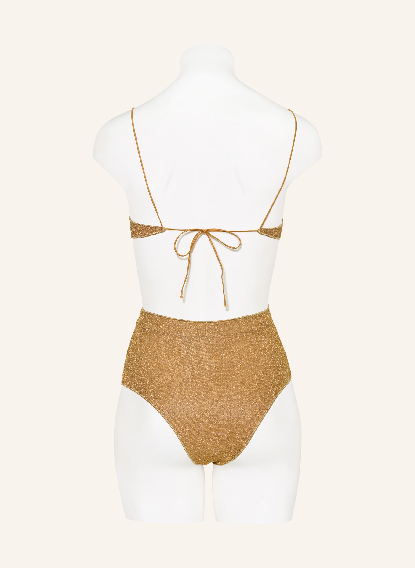 Oséree Triangelbikini LUMIERE met glittergaren: GOUD