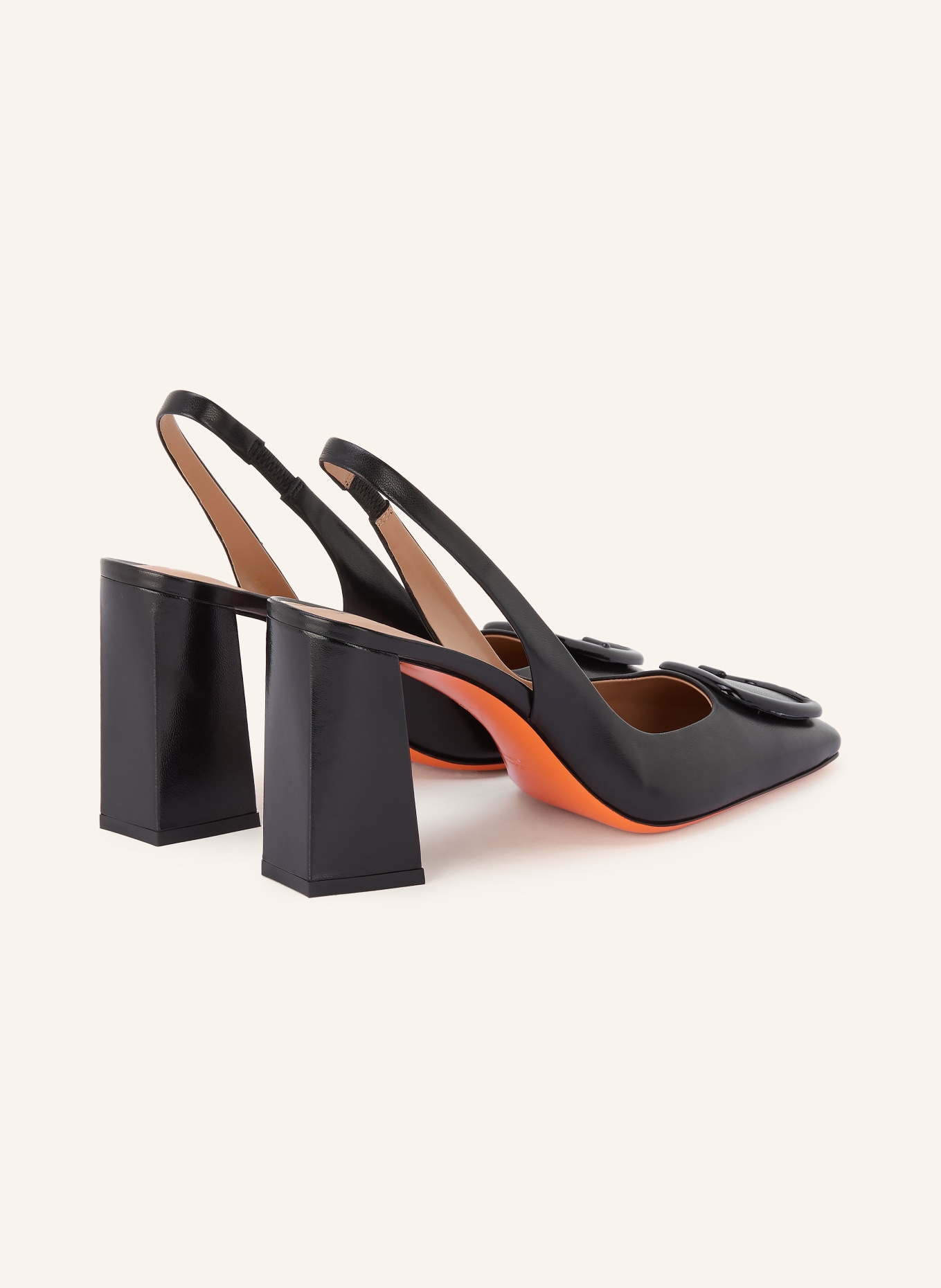 Santoni Slingpumps PEACHES: SCHWARZ