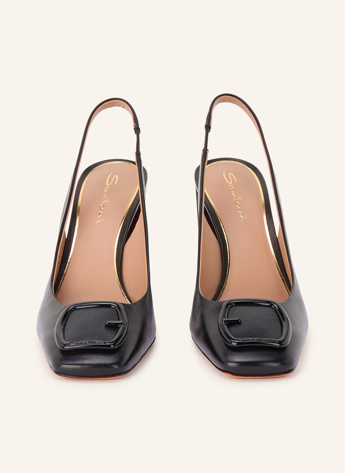 Santoni Slingpumps PEACHES: SCHWARZ