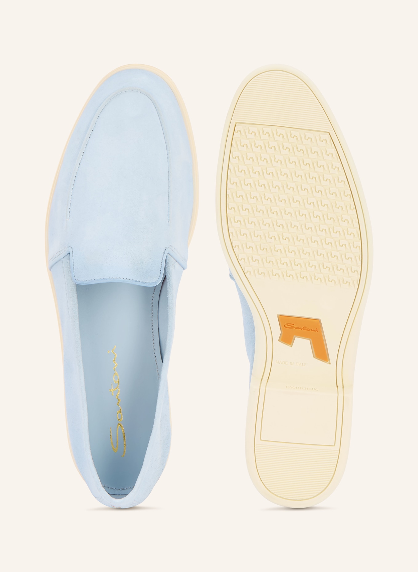 Santoni Slipper MALIBU: HELLBLAU