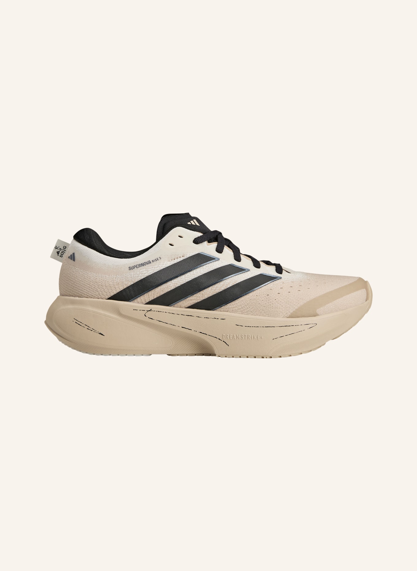 adidas Buty do biegania SUPERNOVA RISE 3: BEŻOWY / BIAŁY / CZARNY